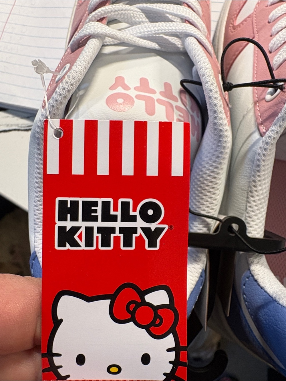 Hello Kitty White and Pink Low-Top Athletic Sneakers - Picture 6 of 7